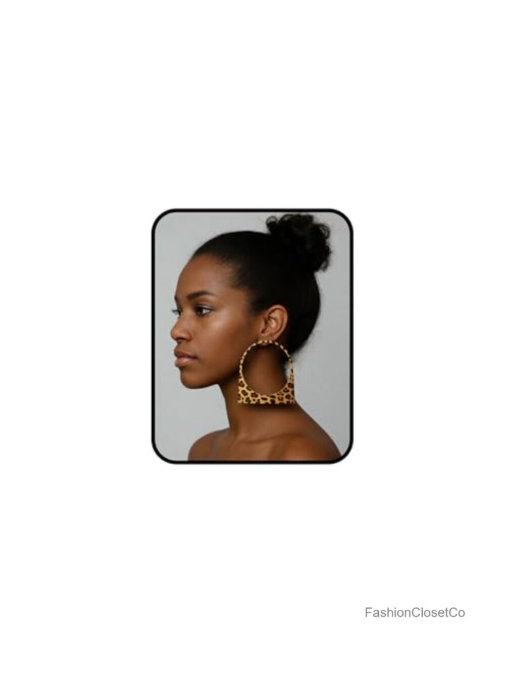 Chunky Geometric Hoop Statement Earrings Stainless Steel Lightweight